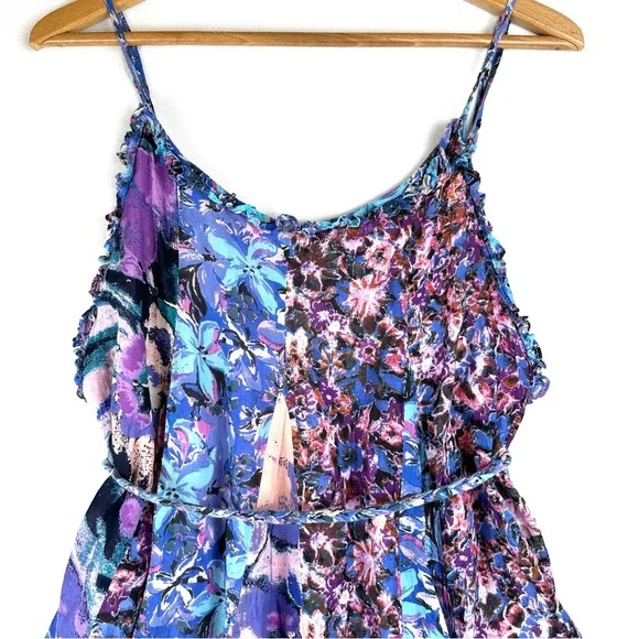 Free People Moondive Floral Patten Mixing Maxi Dress Bobo Cottagecore - Picture 4 of 13